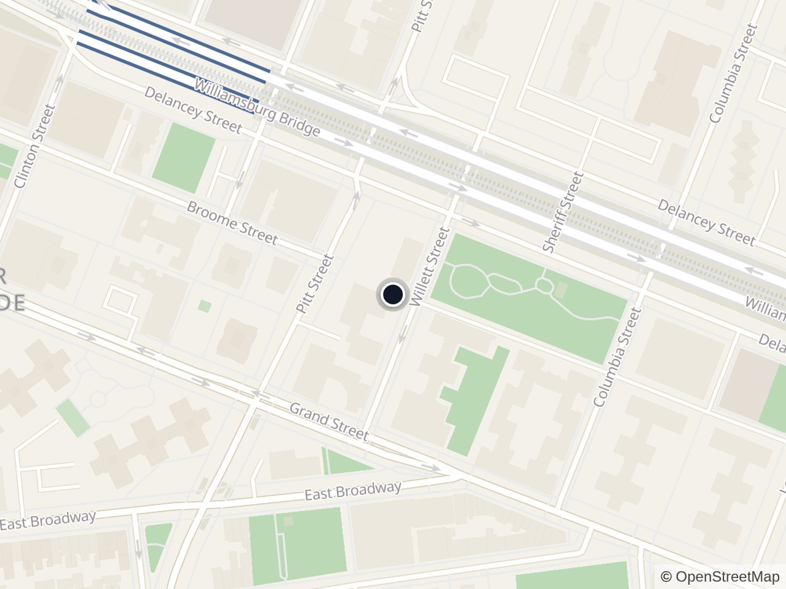 Map of Lower East Side