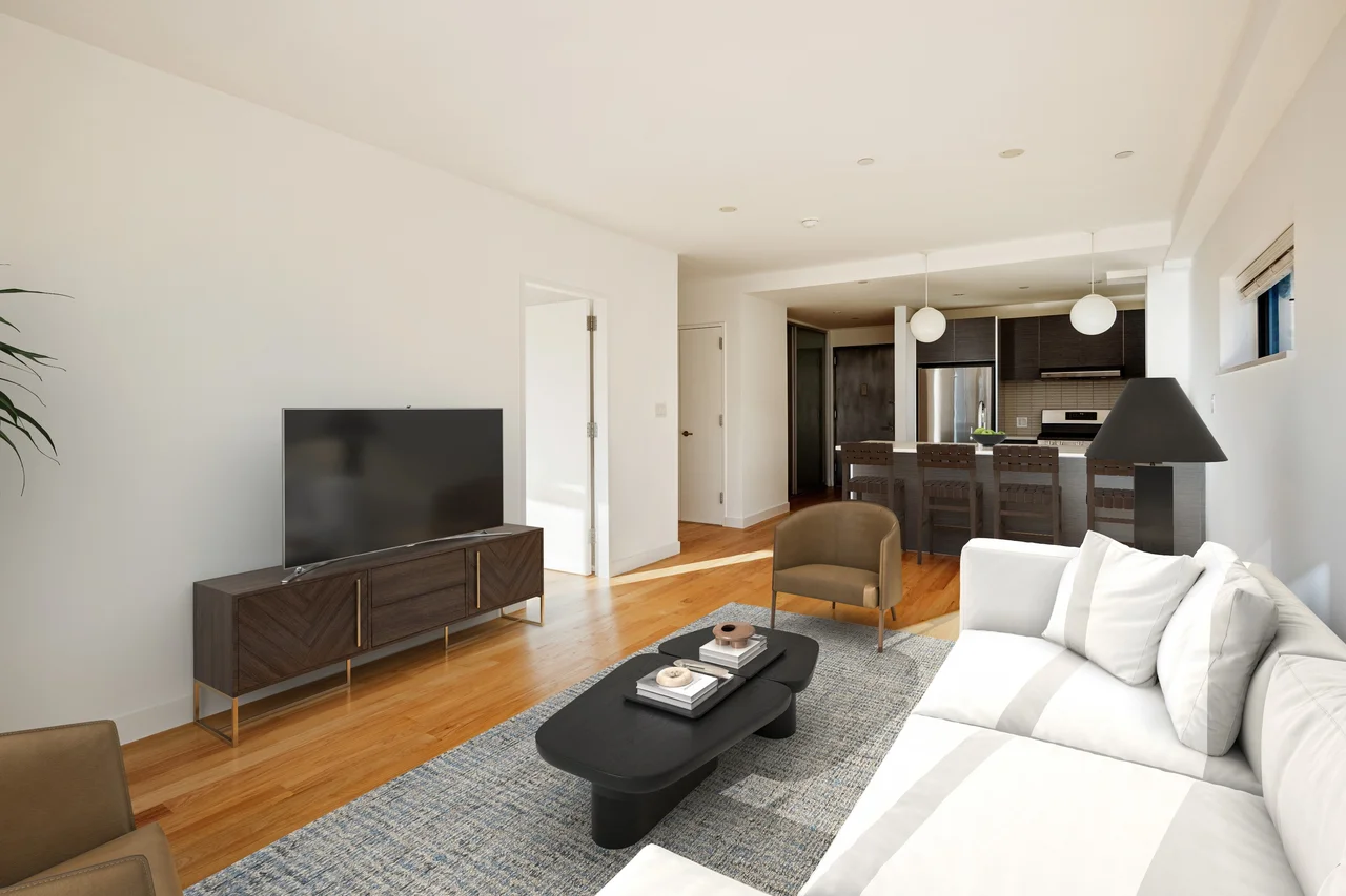 Living Room/Kitchen Virtually Furnished